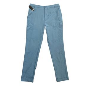 Straight Down Pants Men 34 Metal Blue Maverick Twill Golf Performance Chino